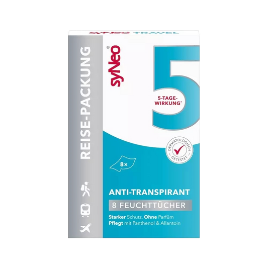 Pachet de calatorie syNeo 5 Antiperspirant Unisex Wipes